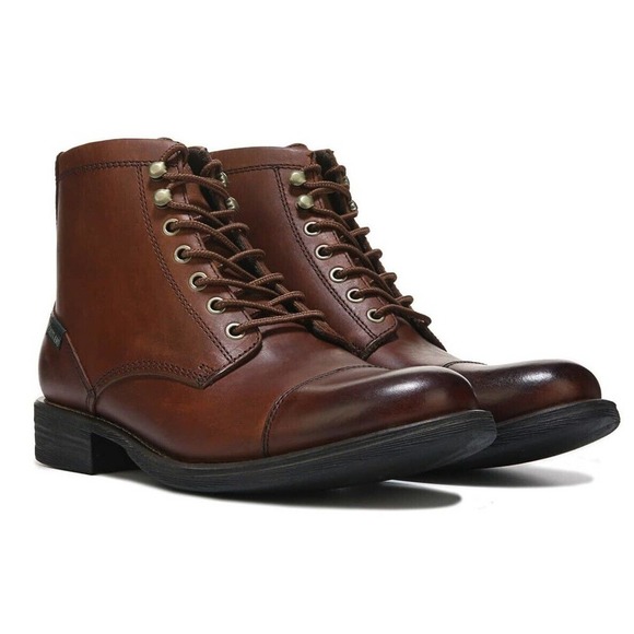 Eastland HIGH Fidelity Dark Brown Leather Boots Almond Toe Ankle Fashion Mens 8D - Picture 1 of 6